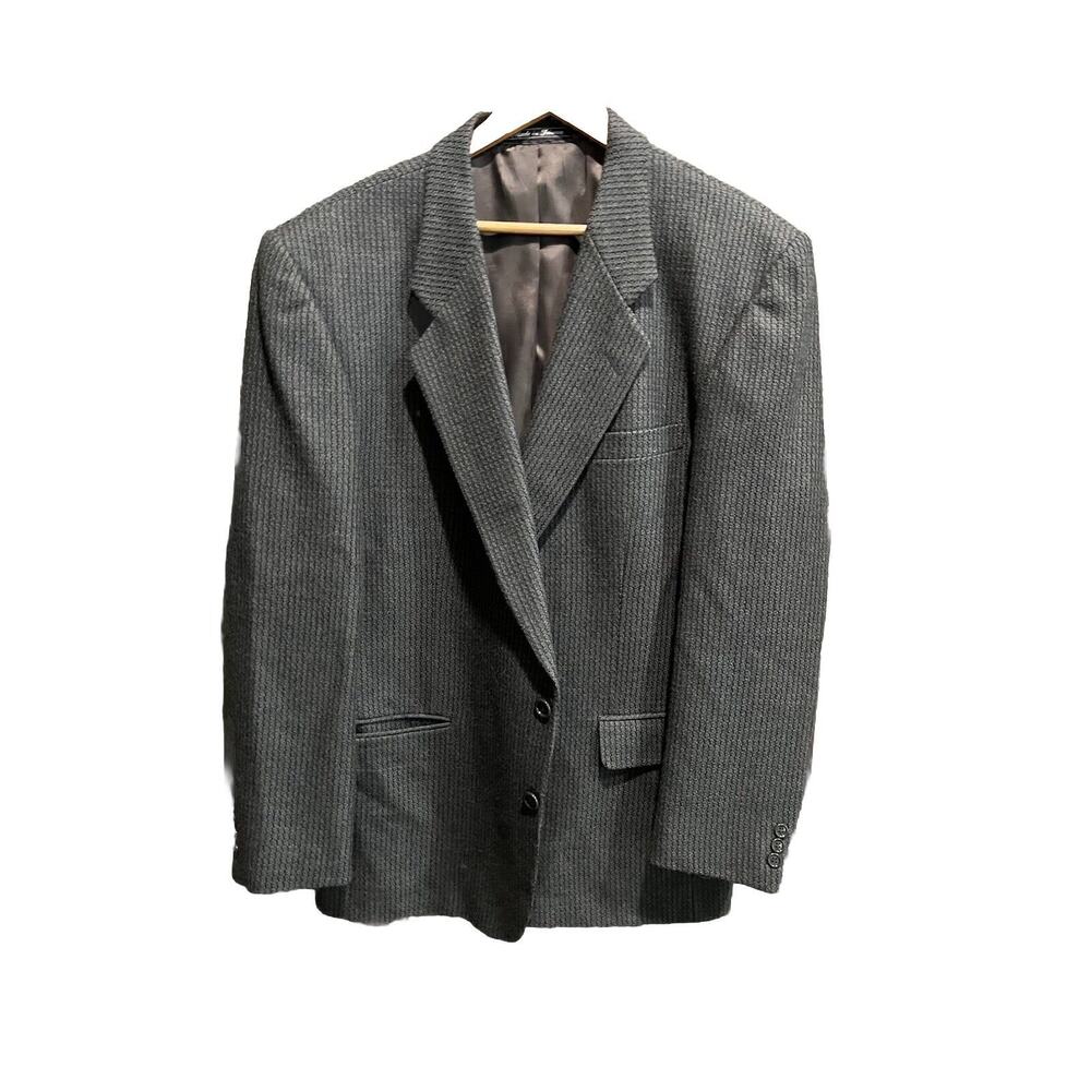 Pierre Balmain Paris Dark Green Wool Alpaca Blend Sports Blazer Jacket Size 46